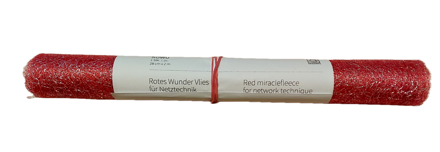 Rotes Wunder-Vlies für Netztechnik