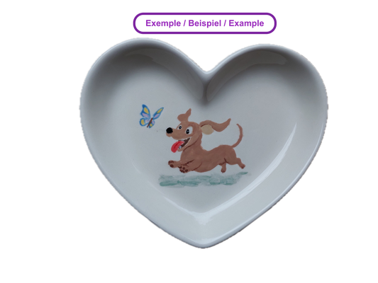 Assiette cœur 16x14 cm