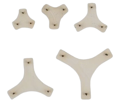 Trépieds avec points de distance 2 / 3 / 4 / 6 / 8 cm