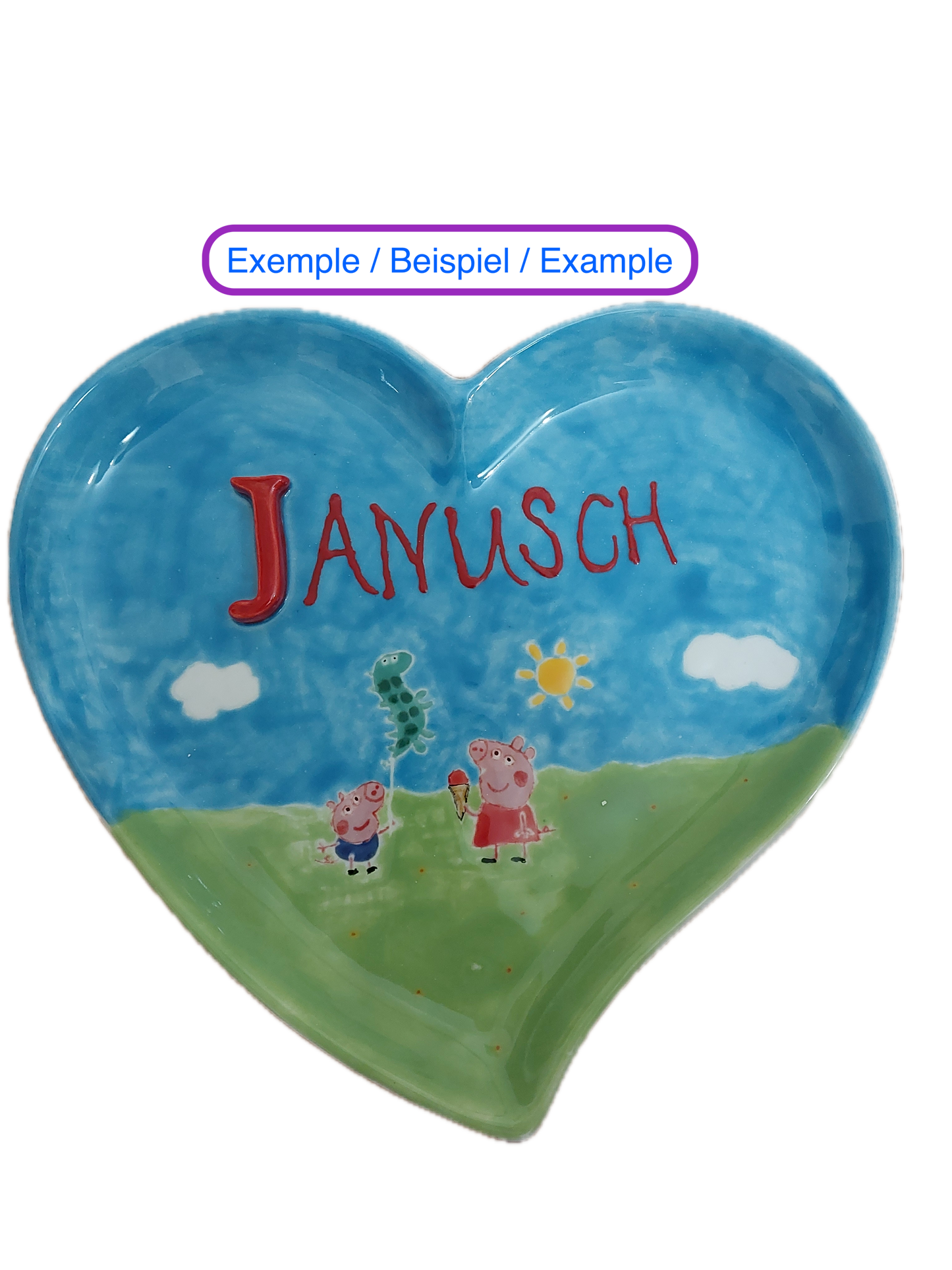 Funky Heart Plate 23x21 cm
