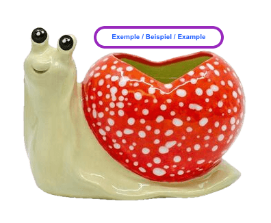 Small Snail Planter 9.5x12 cm