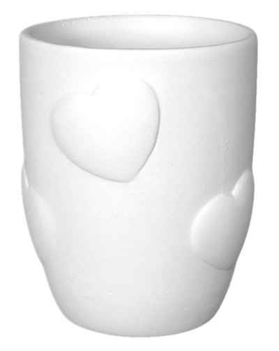 Tasse avec Relief en forme de Cœur Ø 7,5 cm, H 10 cm, 200 ml