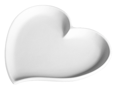 Funky Heart Plate 23x21 cm