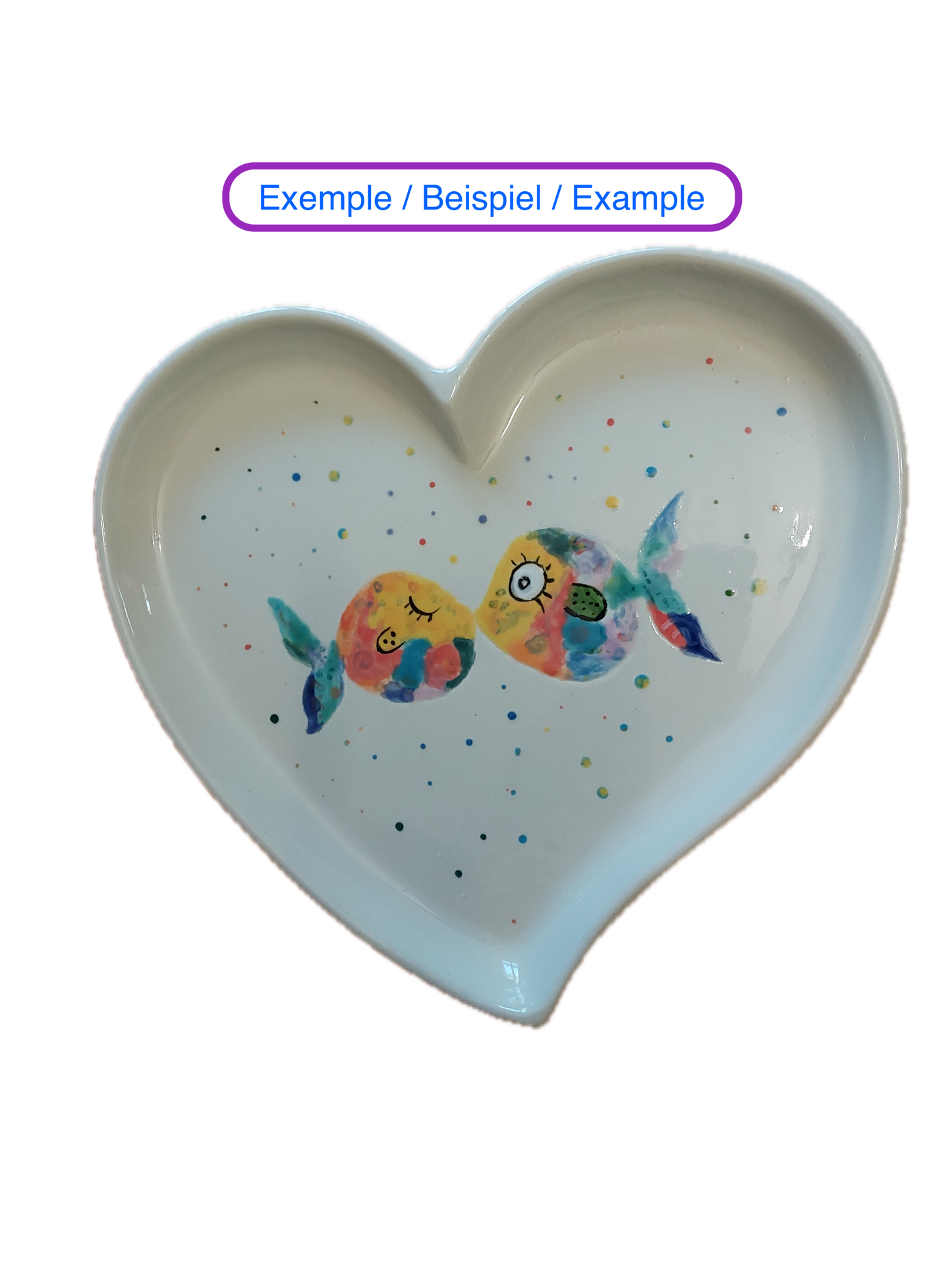 Funky Heart Plate 23x21 cm