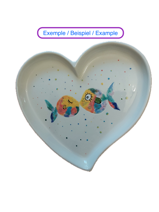 Herzteller Funky geschwungen 23x21 cm