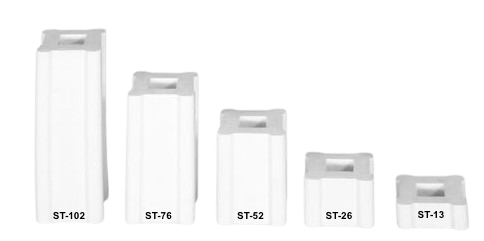 Quilles 38x38 mm, H 13/26/52/76/102 mm