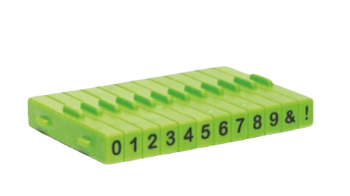 Zahlen Stempel, 12er-Set, steckkbar
