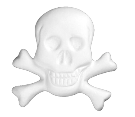 Tête de Mort avec des Os Sticker 6 cm (12 pièces)