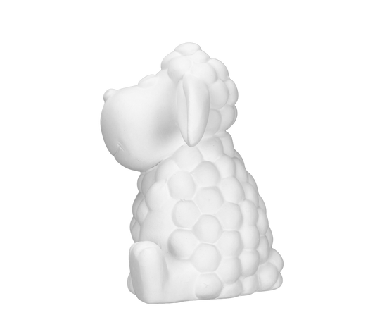 Woolly, the seated sheep, 13 cm tall