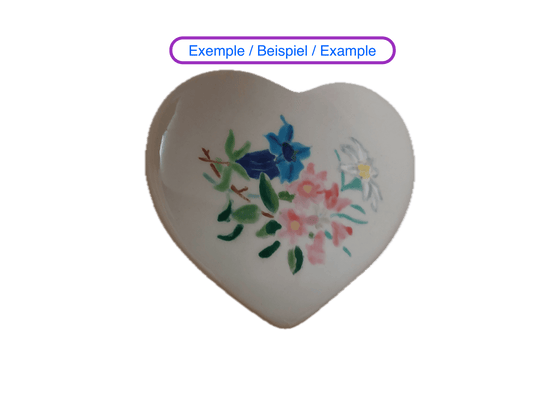 Boîte à cœur 9,5x10 cm, H 4 cm_Keramik_HD - Ceramique Peinture EI