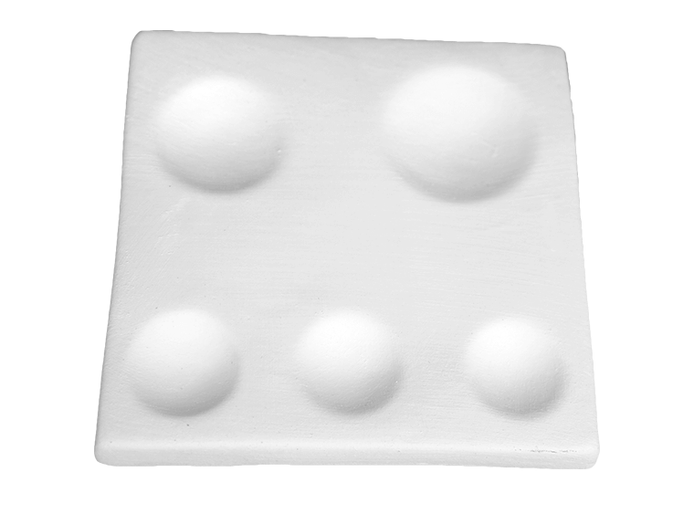 Palette de peinture en céramique, 5 puits, 10,5x10,5 cm_Zubehör_FP5 - Ceramique Peinture EI