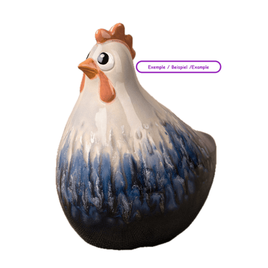 Poule Holly H 20 cm_Keramik_HOLLY - Ceramique Peinture EI