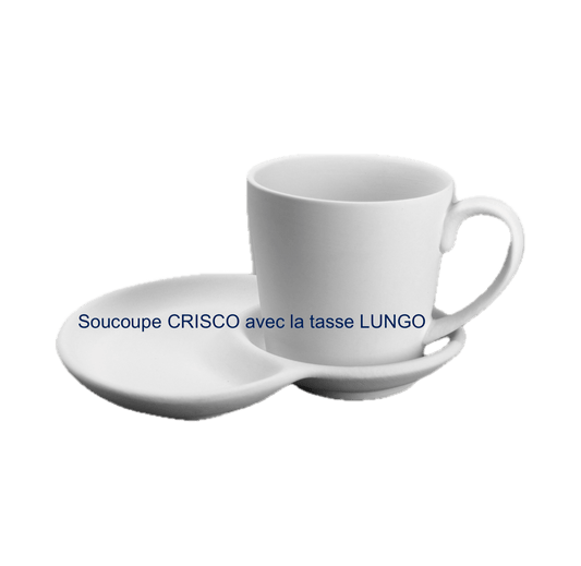 Soucoupe Café et Croissant 19,5x18 cm_Keramik_CRISCO - Ceramique Peinture EI