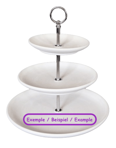 Support pour étagère pour 2 ou 3 assiettes H 23 cm_Zubehör_META - Ceramique Peinture EI