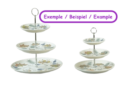 Support pour étagère pour 2 ou 3 assiettes H 36 cm_Zubehör_ETA - Ceramique Peinture EI