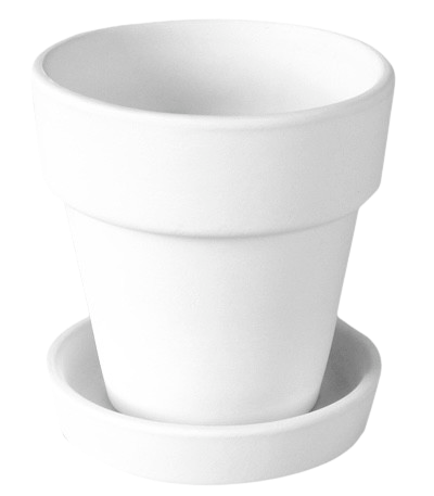 Pot de Fleurs avec Soucoupe Ø 10 cm, H 11 cm
