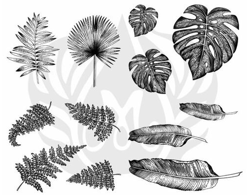 Silk Screens - Tropical Leaves