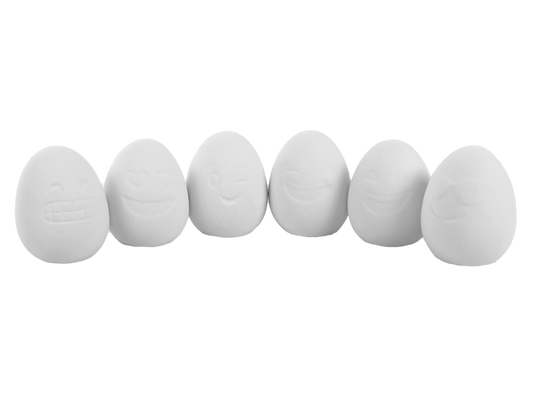 Œufs de Pâques Emoji, lot de 6 pièces H 6cm