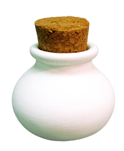 Flacon avec bouchon en liège Ø 6,5 cm, H 5 cm