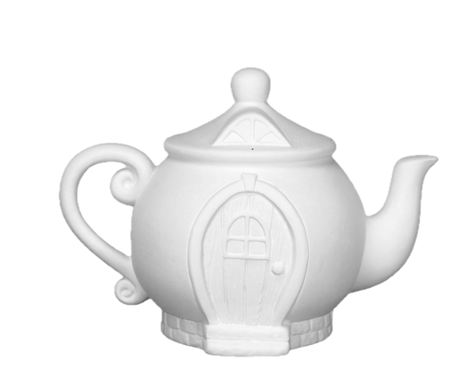 Théière Déco - Maison de Fées H 13 cm, Ø 11 cm