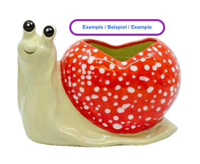 Petit pot de fleurs Escargot 9,5x12 cm