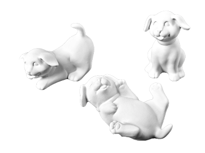 Hundebabies (3er Set) 8-10 cm