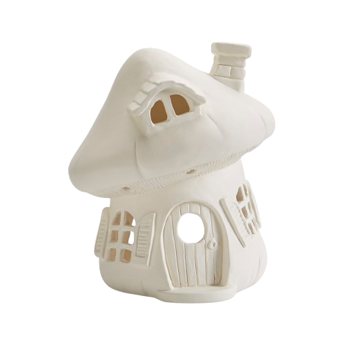 Petite Maison Champignon Lanterne 14x15 cm, H 15 cm