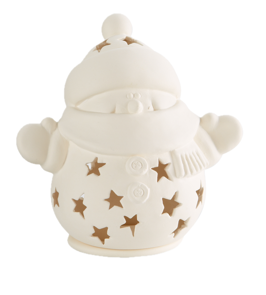 Schneemann Laterne 16x16 cm