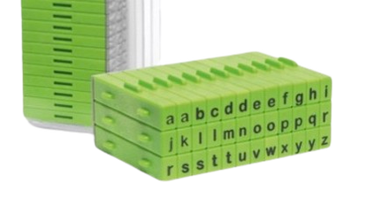 Lowercase Letters Stamps, 36-piece set, attachable