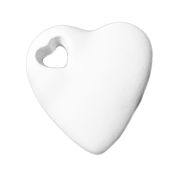 Double Cœur Sticker/Pendentif 4,3x4,3 cm