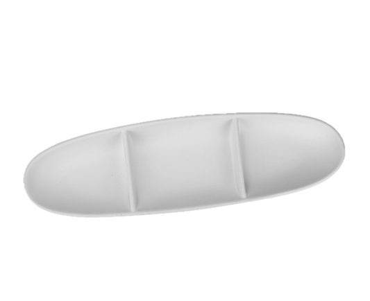 Vespucci - threepart plate 42.5x12.5 cm, H 4 cm