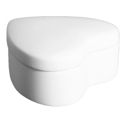 Boîte à cœur 9,5x10 cm, H 4 cm_Keramik_HD - Ceramique Peinture EI