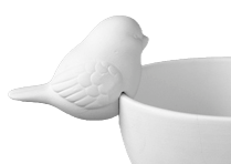 Figurine pour le bord : Petit Oiseau H 8 cm_Keramik_RAVO - Ceramique Peinture EI