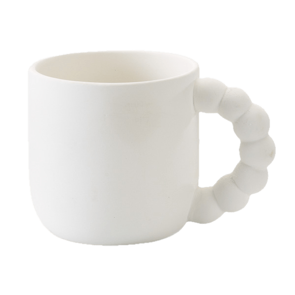 Gobelet avec anse en perles Ø 9,5 cm, H 9 cm, 350 ml_Keramik_PERLE - Ceramique Peinture EI