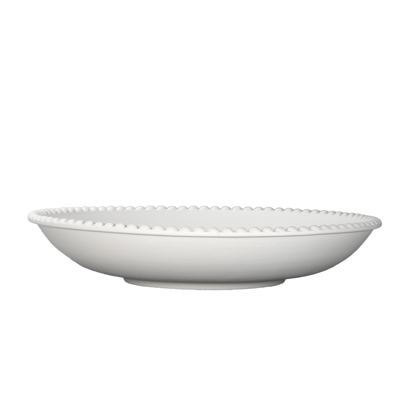 Grand Plat de Service avec Bordure en Perles Ø 36 cm, H 7 cm_Keramik_PESCH - Ceramique Peinture EI