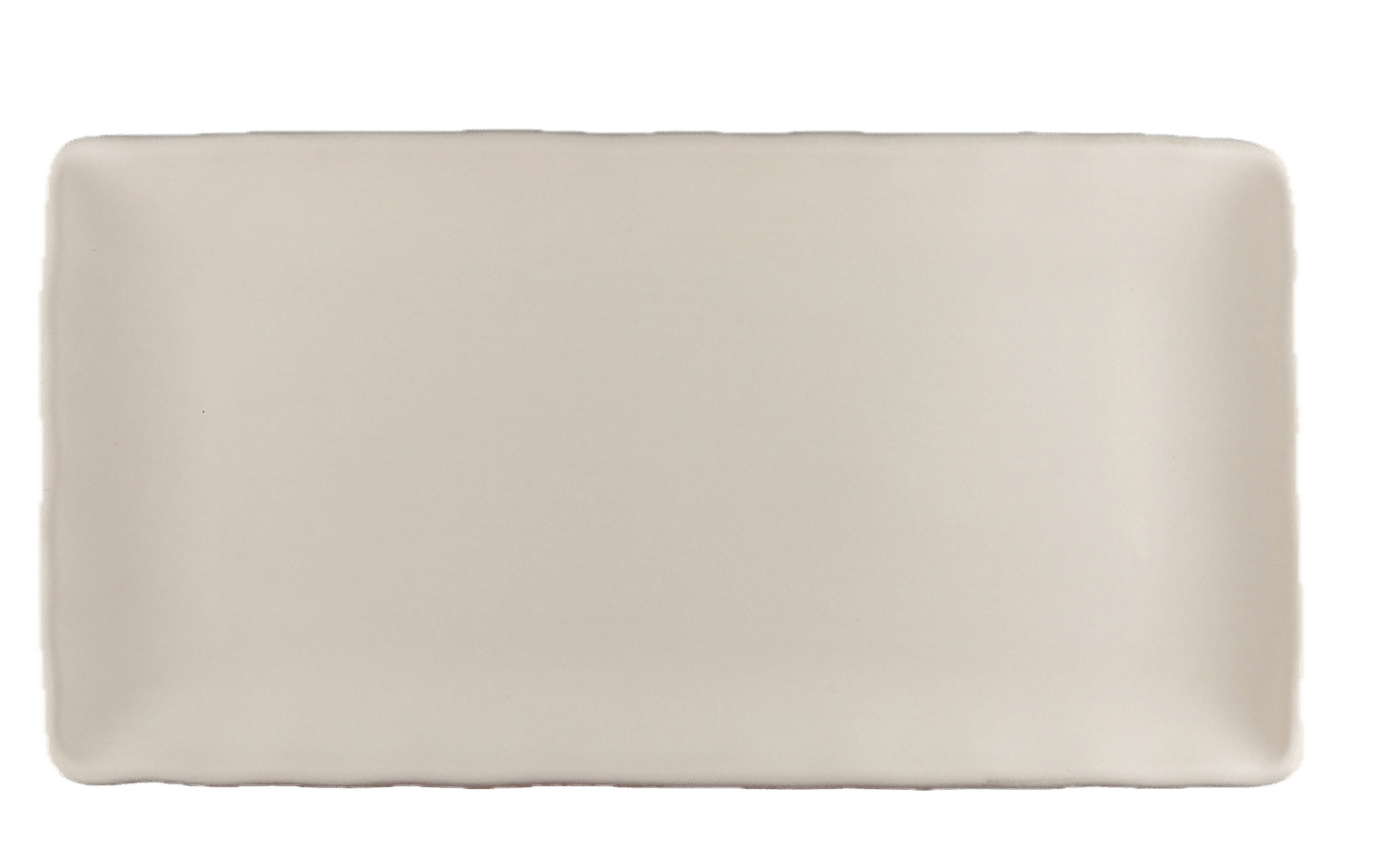 Grand Plat de Service et à Gâteaux avec Bord Ondulé 42x22 cm_Keramik_CAPRI - Ceramique Peinture EI