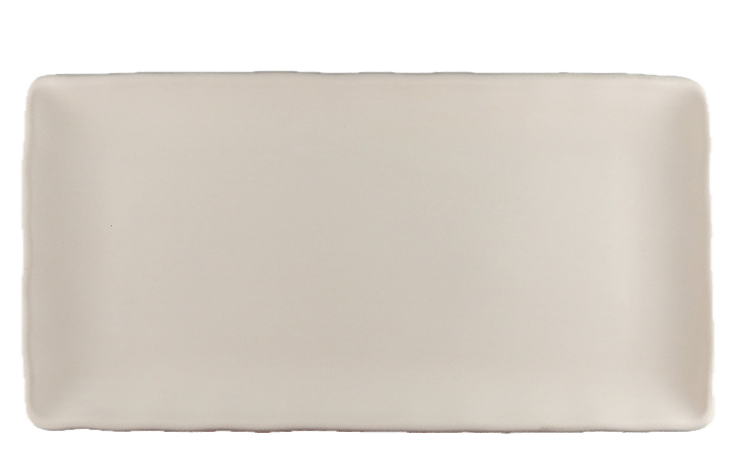 Grand Plat de Service et à Gâteaux avec Bord Ondulé 42x22 cm_Keramik_CAPRI - Ceramique Peinture EI