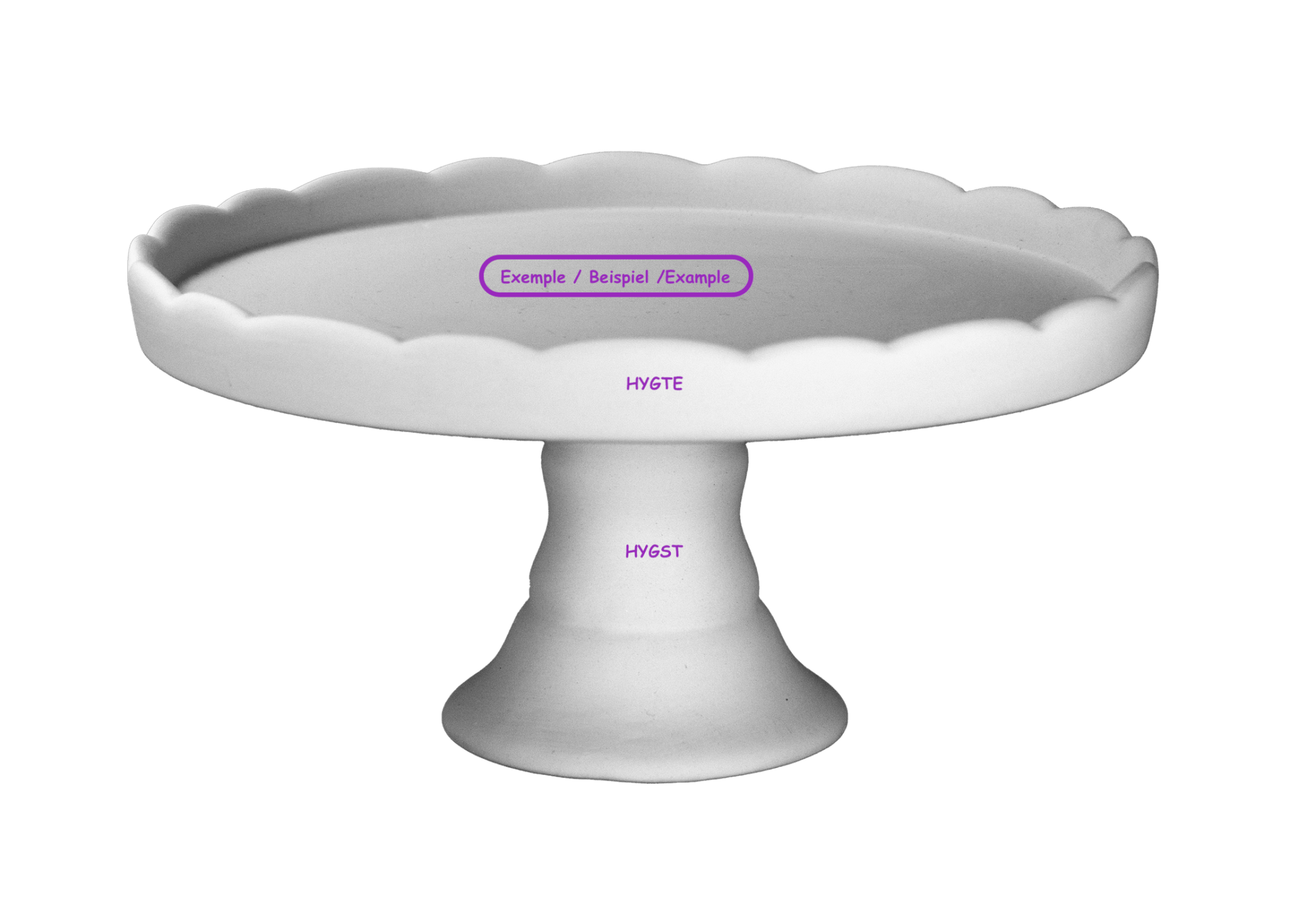 Pied pour Plat ou Bol H 8,5 cm_Keramik_HYGST - Ceramique Peinture EI