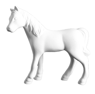 Poney 16x16cm_Keramik_PONY - Ceramique Peinture EI