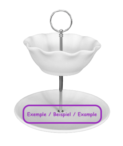 Support pour étagère pour 2 ou 3 assiettes H 23 cm_Zubehör_META - Ceramique Peinture EI