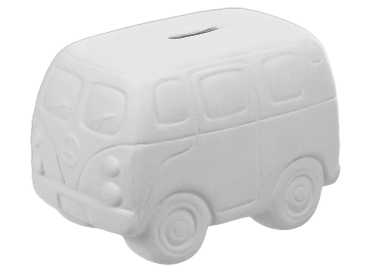 Tirelire Hippie L 14,5 cm, H 9,5 cm_Keramik_BULLI - Ceramique Peinture EI